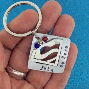 Name Personalized Super Hero Keychain - Customized Gift